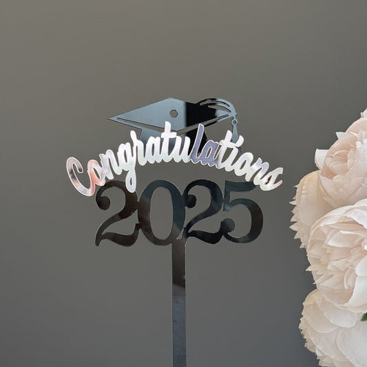 Congratulations 2025 Cake Topper, Class of 2025 Cake Decorations, Congrats Grad Party Decor, High School/College/University Graduation Party Decorations