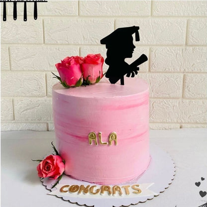 Female Phd Graduation Cake Insert Props Cake Decor Chic Cupcake Picks for Graduation Gatherings Mixed Style Celebration Supplies
