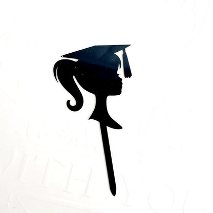 Female Phd Graduation Cake Insert Props Cake Decor Chic Cupcake Picks for Graduation Gatherings Mixed Style Celebration Supplies