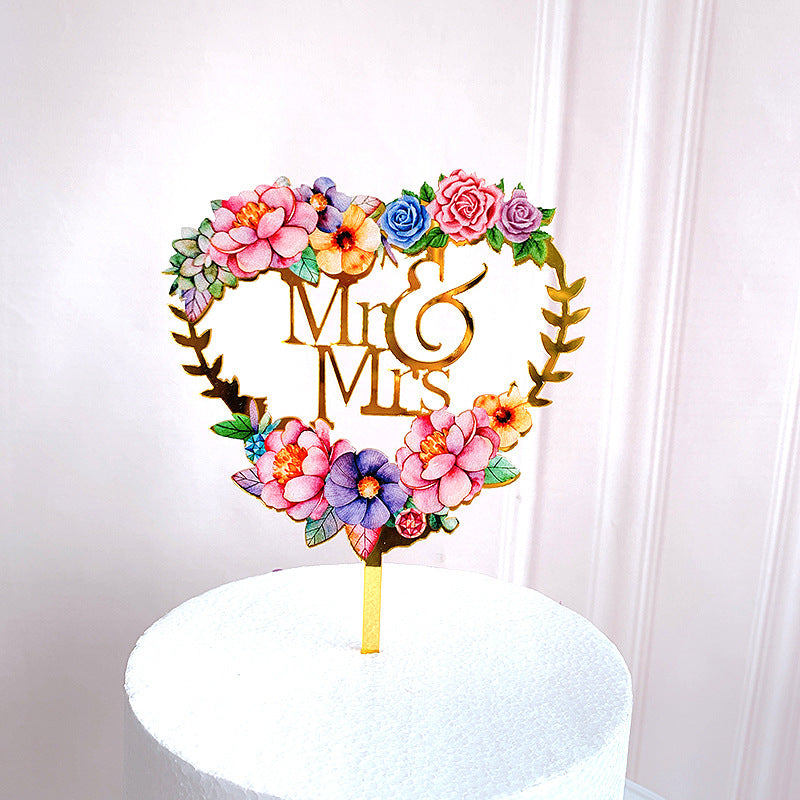 Birthday cake decorations，Wedding Party,Cake Topper Cake Decorations for Birthday, Topper Suitable for Family Birthday, Wedding Party, Anniversary Decoration