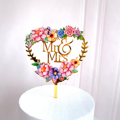 Birthday cake decorations，Wedding Party,Cake Topper Cake Decorations for Birthday, Topper Suitable for Family Birthday, Wedding Party, Anniversary Decoration