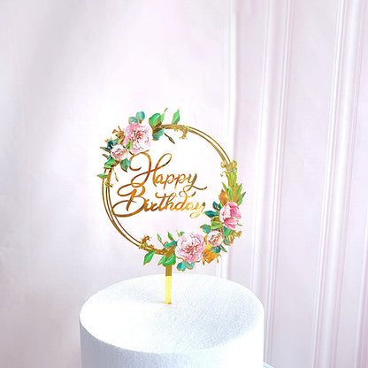 Birthday cake decorations，Wedding Party,Cake Topper Cake Decorations for Birthday, Topper Suitable for Family Birthday, Wedding Party, Anniversary Decoration