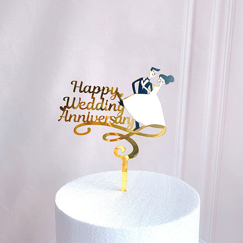 Birthday cake decorations，Wedding Party,Cake Topper Cake Decorations for Birthday, Topper Suitable for Family Birthday, Wedding Party, Anniversary Decoration