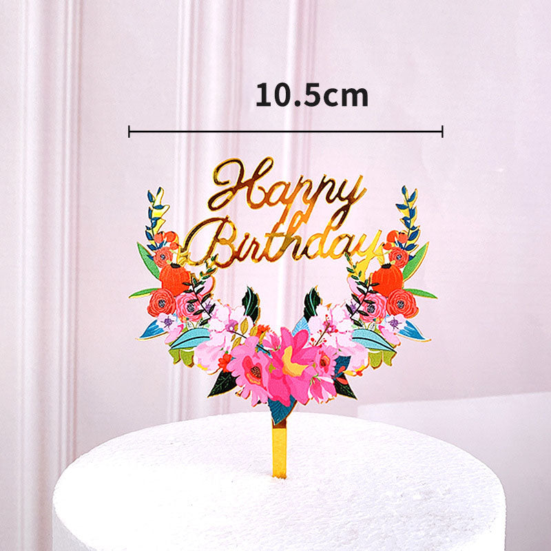 Birthday cake decorations，Wedding Party,Cake Topper Cake Decorations for Birthday, Topper Suitable for Family Birthday, Wedding Party, Anniversary Decoration