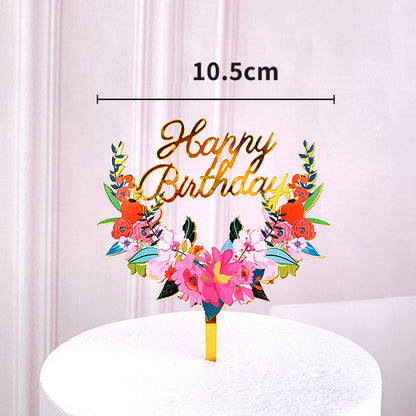 Birthday cake decorations，Wedding Party,Cake Topper Cake Decorations for Birthday, Topper Suitable for Family Birthday, Wedding Party, Anniversary Decoration