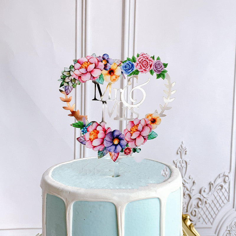 Birthday cake decorations，Wedding Party,Cake Topper Cake Decorations for Birthday, Topper Suitable for Family Birthday, Wedding Party, Anniversary Decoration