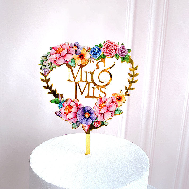 Birthday cake decorations，Wedding Party,Cake Topper Cake Decorations for Birthday, Topper Suitable for Family Birthday, Wedding Party, Anniversary Decoration