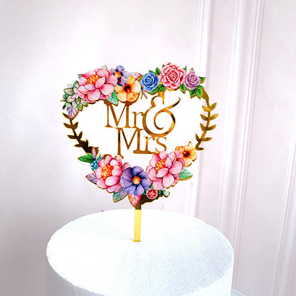 Birthday cake decorations，Wedding Party,Cake Topper Cake Decorations for Birthday, Topper Suitable for Family Birthday, Wedding Party, Anniversary Decoration