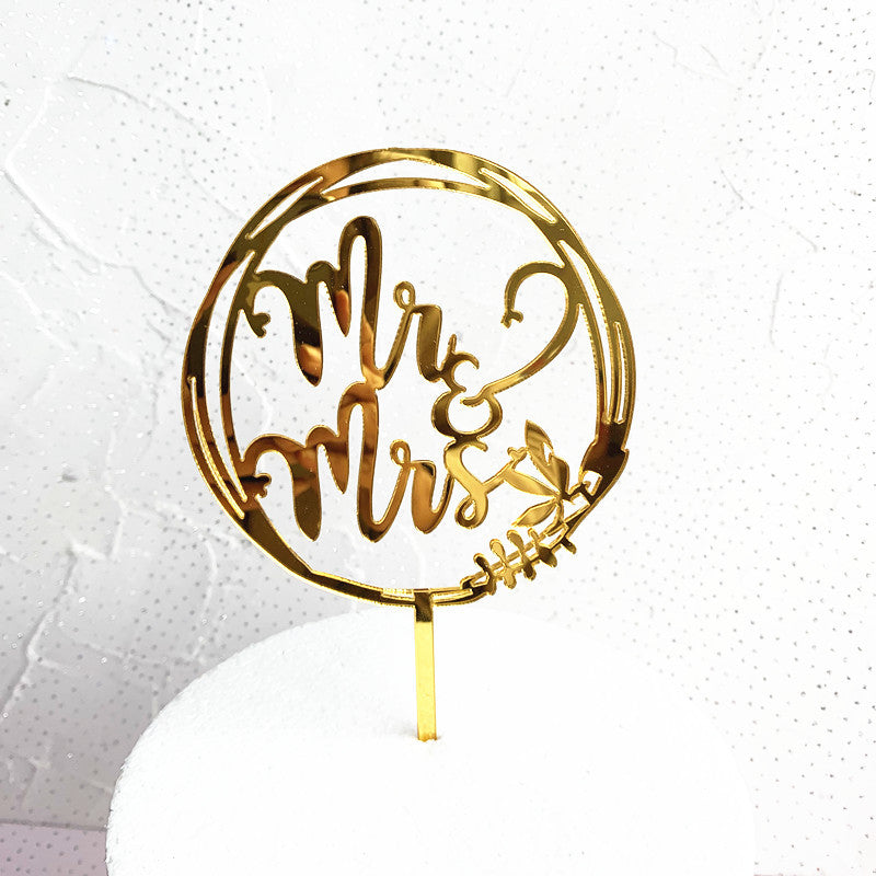 7pcs Mirror Golden Acrylic Happy Birthday Cake Topper Decoration Tools for Decor Kids, Birthday Party Celebration
