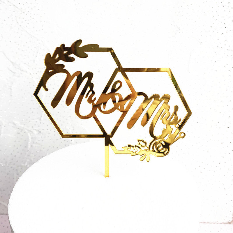 7pcs Mirror Golden Acrylic Happy Birthday Cake Topper Decoration Tools for Decor Kids, Birthday Party Celebration