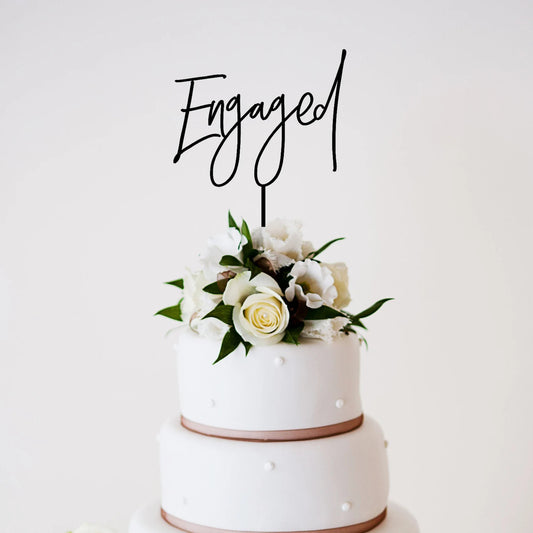 28 pcs It Was Always You Cake Topper for Wedding Bride And Groom Personalized Cake Toppers Mr & Mrs Wedding Cake Toppers Personalized Initials Wedding Cake Topper with Date Wood Brown Cake Topper