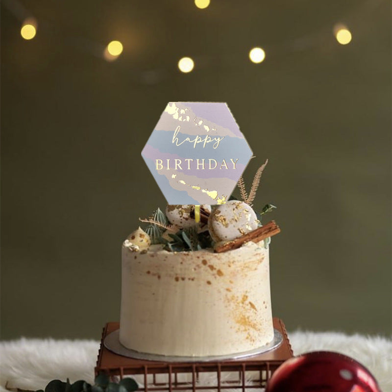 28pcs Blank Hexagon Acrylic Cake Toppers, Personalised Cake Topper, DIY Cake Topper, Cake Topper Blanks for Wedding, Birthday Festival Party Cake Decorations