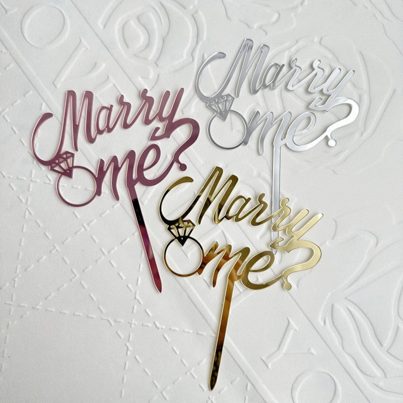3pcs Get Married New Wedding Cake Topper Acrylic Wedding Engagement Cake Topper Wedding & Engagement Party Baking Cake Decoration
