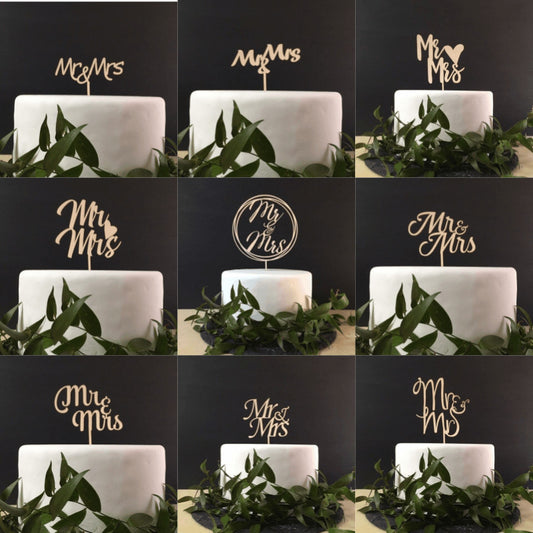 10pcs Wooden Mr and Mrs Cake Topper Wedding Cake Toppers Custom Cake Topper Gift Decoration Engaged Foam Ring Finger | Bride To Be Bridesmaid Favors Bridal Shower Engagement Party