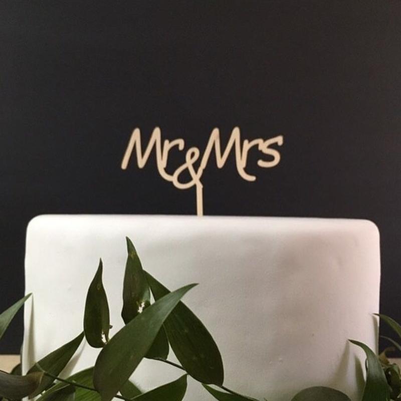 10pcs Wooden Mr and Mrs Cake Topper Wedding Cake Toppers Custom Cake Topper Gift Decoration Engaged Foam Ring Finger | Bride To Be Bridesmaid Favors Bridal Shower Engagement Party