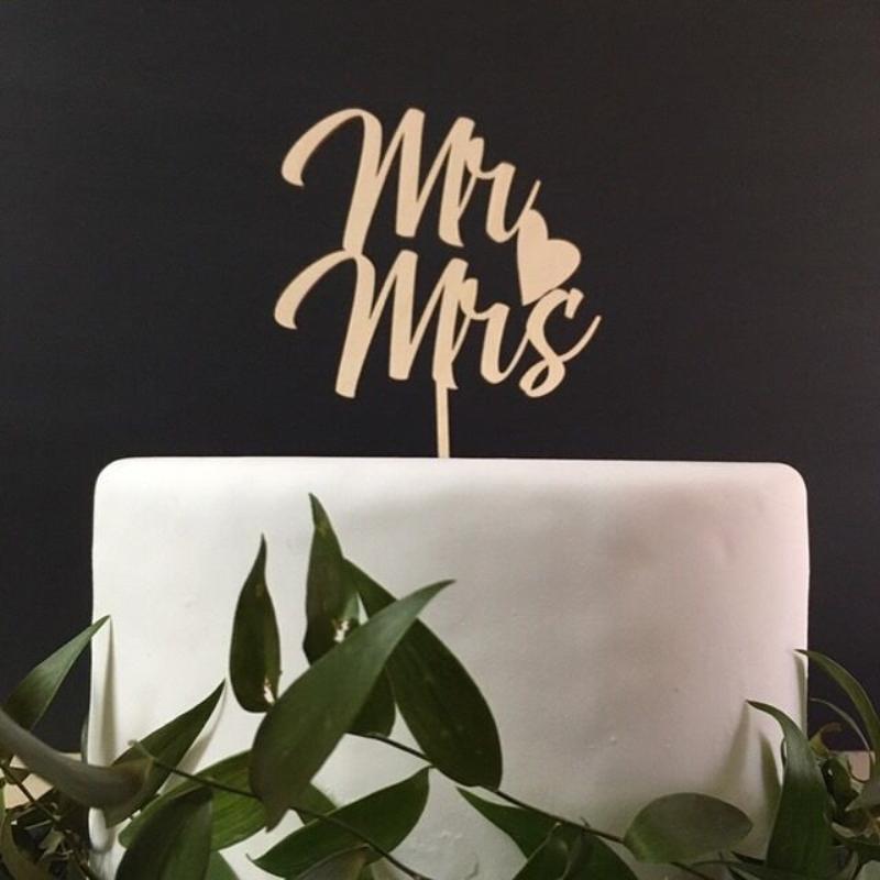 10pcs Wooden Mr and Mrs Cake Topper Wedding Cake Toppers Custom Cake Topper Gift Decoration Engaged Foam Ring Finger | Bride To Be Bridesmaid Favors Bridal Shower Engagement Party