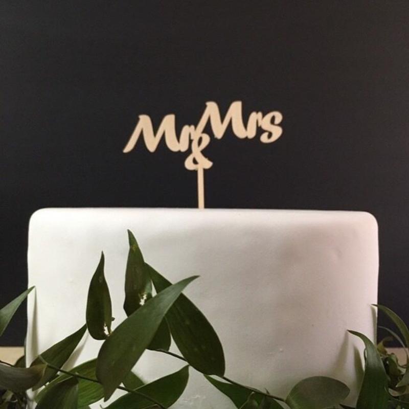 10pcs Wooden Mr and Mrs Cake Topper Wedding Cake Toppers Custom Cake Topper Gift Decoration Engaged Foam Ring Finger | Bride To Be Bridesmaid Favors Bridal Shower Engagement Party