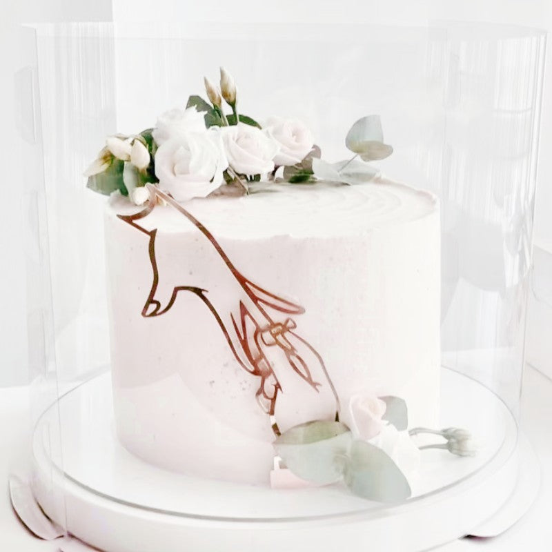4pcs Romantic Proposal Cake Topper - Wedding Acrylic Side Decor for Couples