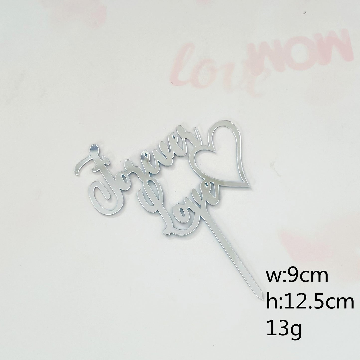 4pcs Forever Love Acrylic Cake Topper – Valentine’s Wedding & Proposal Cake Decor
