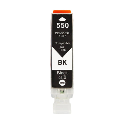 PGI-550XL/CLI-551XL Ink Cartridges Replacement for Canon PGI550XL CLI551XL PGI-550 CLI-551 Ink Cartridge Combo Pack Work for Canon Pixma MG5450 MG5550 Printers