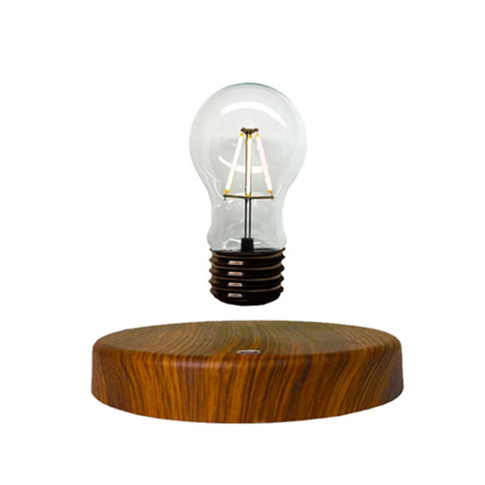 Floating Bulb Lamp - Magnetic Floating LED Desk Lamp & Table Night Light - Automatic Rotating Light for Unique Gifts & Home Office Decor