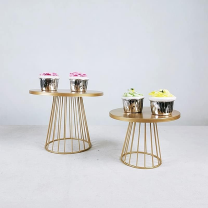 2PCS Cake Stand Metal Cake Stand Wedding Gold Dessert Display Rack Birthday Party Decoration Cupcake Stand Food Cake Tray Cupcake Stand